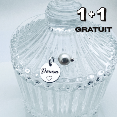 REDUCERI MARI - Colier cu perla banut argint snur transparent