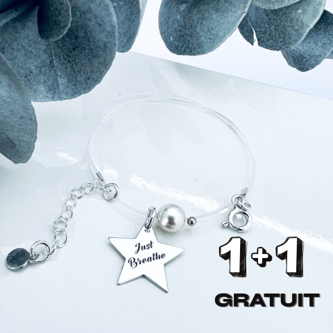 REDUCERI MARI - Colier cu perla si steluta argint - Just Breathe