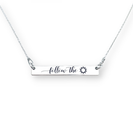 Lantisor argint gravat Follow the Sun