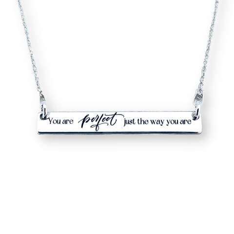 Lantisor placuta argint personalizata You are Perfect [2]