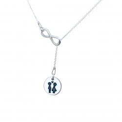 Lantisor argint dama personalizat charm infinit [1]