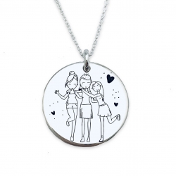Colier personalizat din argint cadou surori [1]