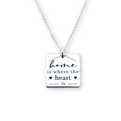Colier din argint personalizat - Home is where the Heart is [1]