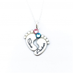 Colier gravat Talpite Bebe din argint [1]