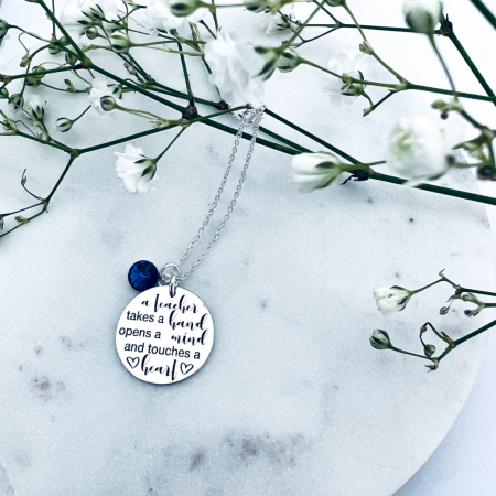 Colier personalizat argint gravat cadou invatatoare Personally ME