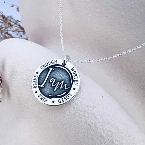 M.Y.T.H - Colier argint personalizat - I Am - Cuvinte care au putere