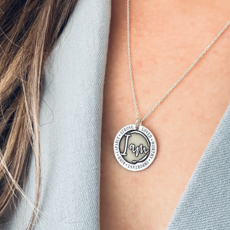 Colier personalizat argint I am [3]