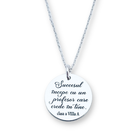 Colier personalizat argint pentru doamna profesoara - Succesul [2]