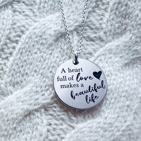 Lantisor personalizat argint cadou unic - A Heart full of Love [1]