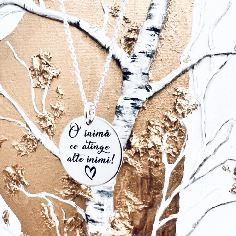 Bijuterii Personalizate - Colier personalizat din argint - ...O inima
