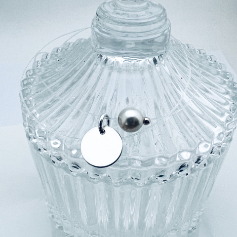 Cadouri personalizate – prietena / surori - Lantisor perla Swarovski banut argint - Personally ME