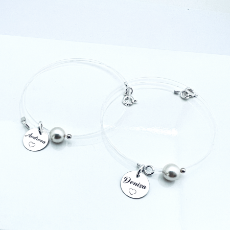 Lantisor silicon perla Swarovski banut argint - Personally ME [3]