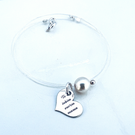 Top Recomandari Craciun - Lantisor silicon perla Swarovski - Personally ME