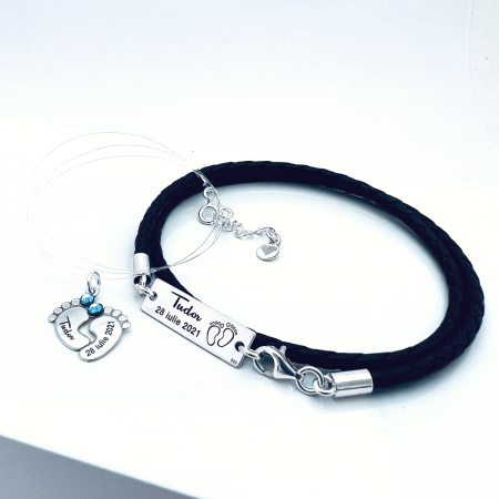 Colier snur transparent Talpite Bebe din argint [1]