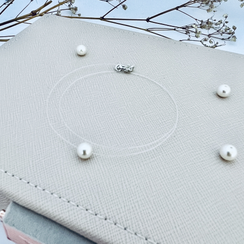 Lant cu fir transparent si perla [2]