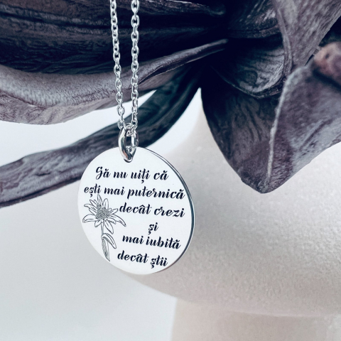 Lantisor din argint personalizat Sa nu uiti... [0]