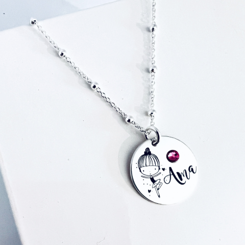 Lănțișor personalizat cu nume și cristal [1]