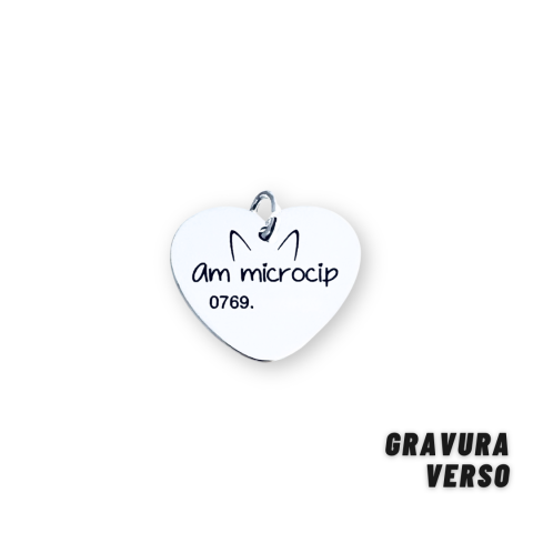 Medalion argint personalizat inima si cristal - Pentru pisicuta ta [2]