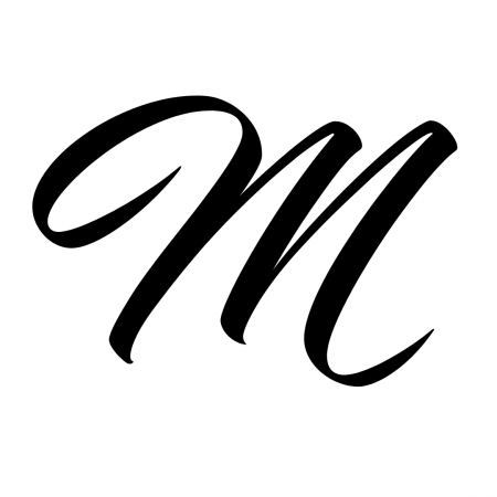 Reduceri bijuterii argint - Monograma M (varianta 1)