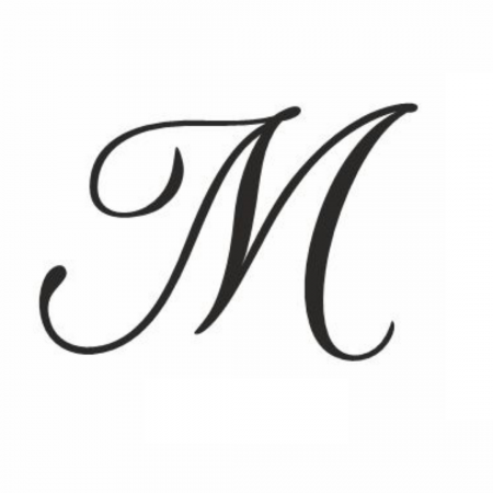 Reduceri bijuterii argint - Monograma M (varianta 2)