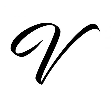 Reduceri bijuterii argint - Monograma V (varianta 1)