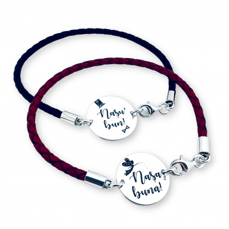 Cadou Personalizat Nasi bratari personalizate Argint & Piele [1]