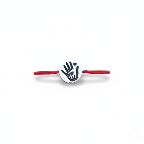 Set bratari personalizate argint, snur textil reglabil - Family [3]