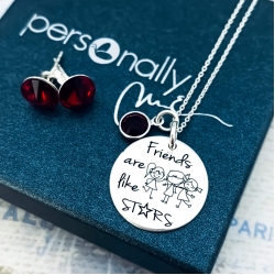 Set lantisor argint personalizat Friends & Cercei Rivoli Swarovski [1]