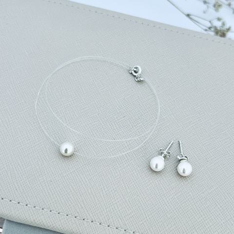 Set Colier si Cercei Perlute Swarovski [1]