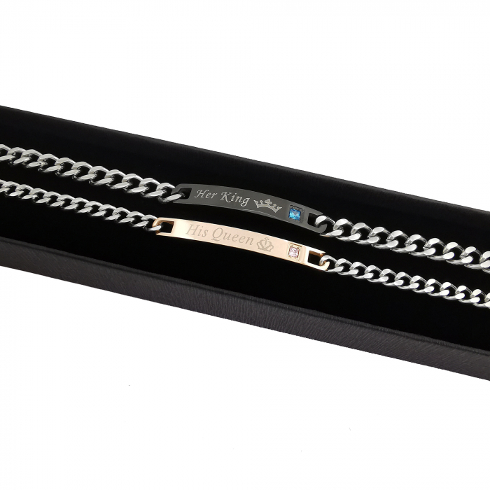 Bratari Cupluri His Queen Her King Inox Personal Style [2]