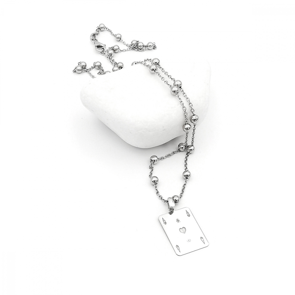 Lant argint 925 rodiat cu pandantiv AS de Inima  AGP022 PS Personal Style [4]