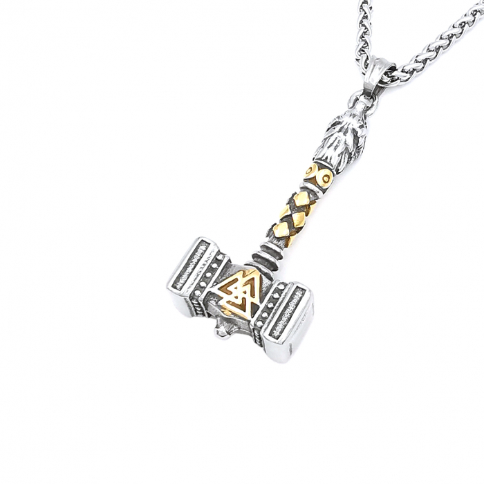 Lant inox cu pandantiv viking ciocanul lui Thor  Personal Style 00A335 [3]