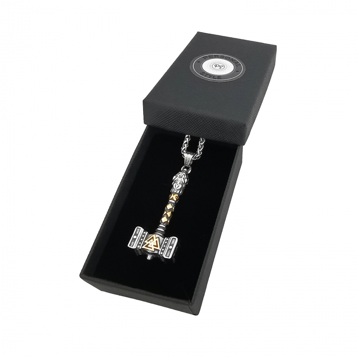Lant inox cu pandantiv viking ciocanul lui Thor  Personal Style 00A335 [2]