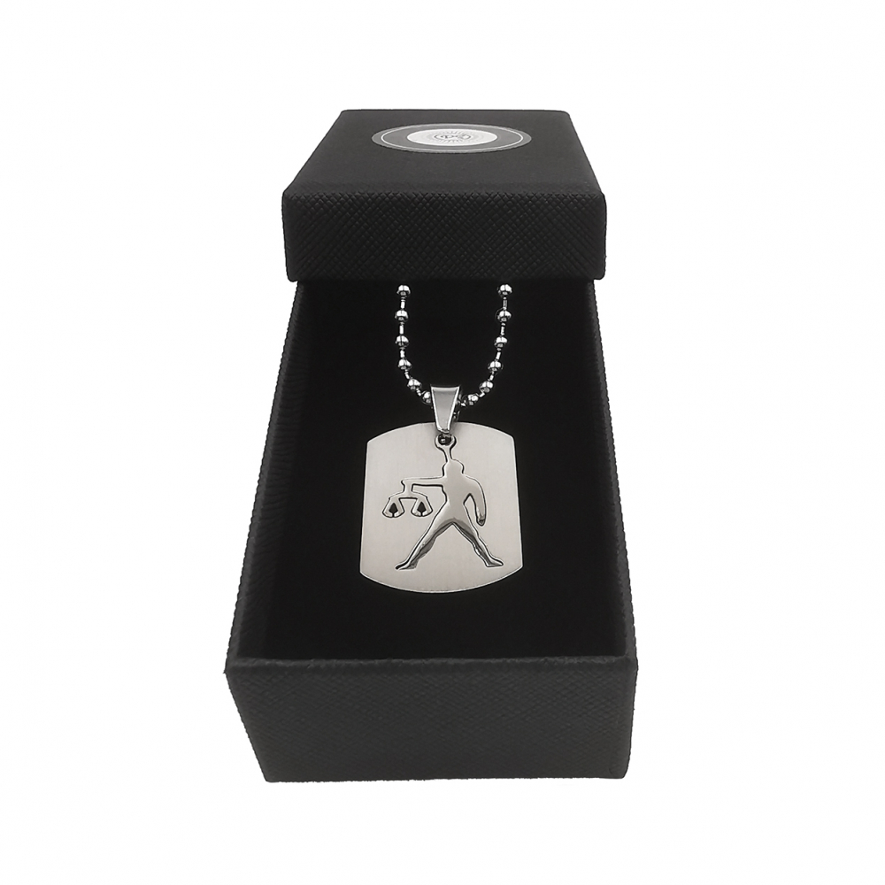 Lant inox US Army cu pandantiv Dog Tag tip placuta identificare zodia Balanta [3]