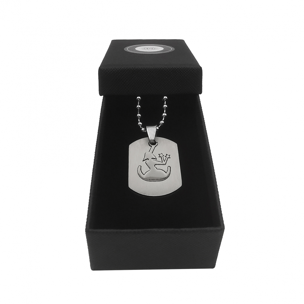Lant inox US Army cu pandantiv Dog Tag tip placuta identificare zodia Fecioara [4]
