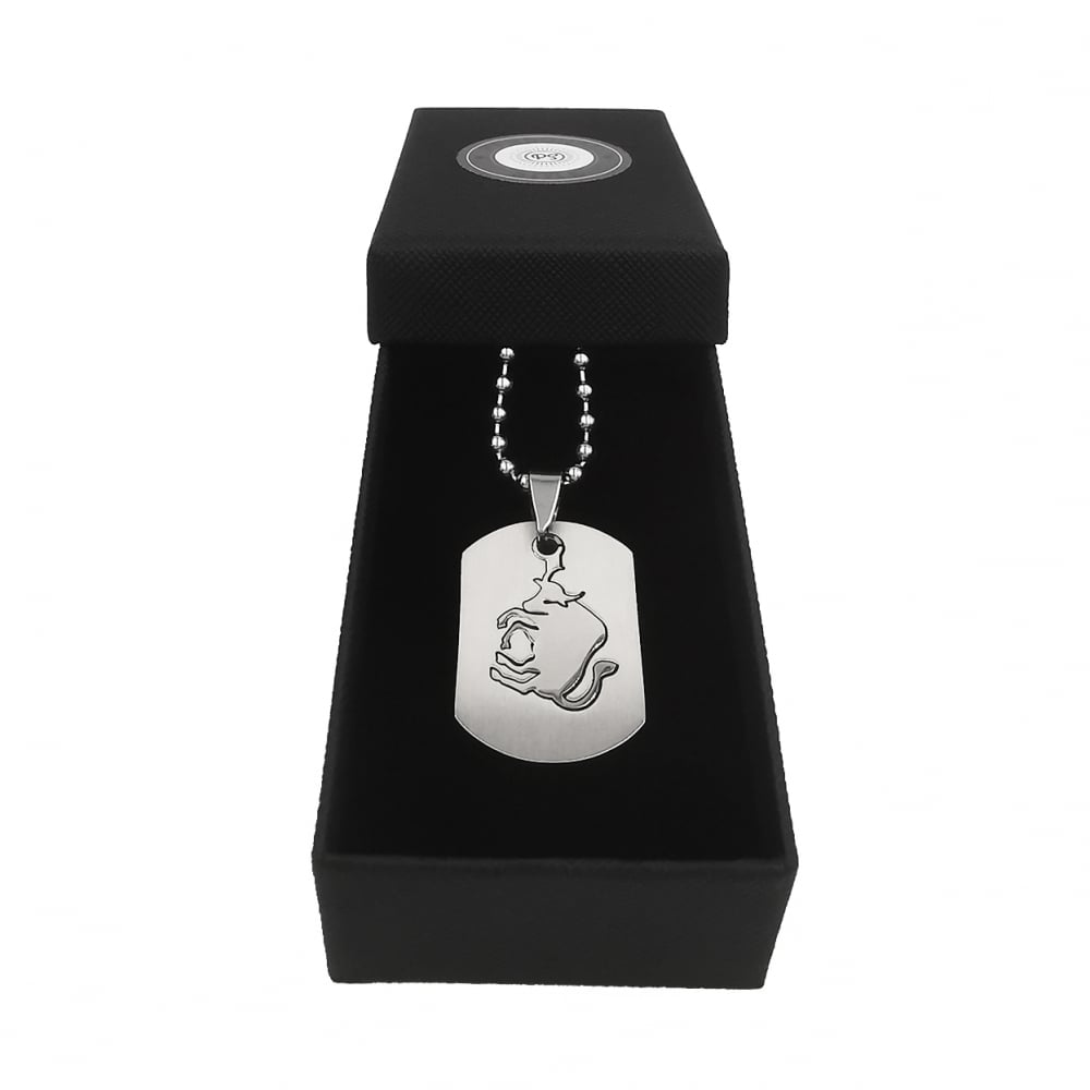 Lant inox US Army cu pandantiv Dog Tag tip placuta identificare zodia Taur [4]