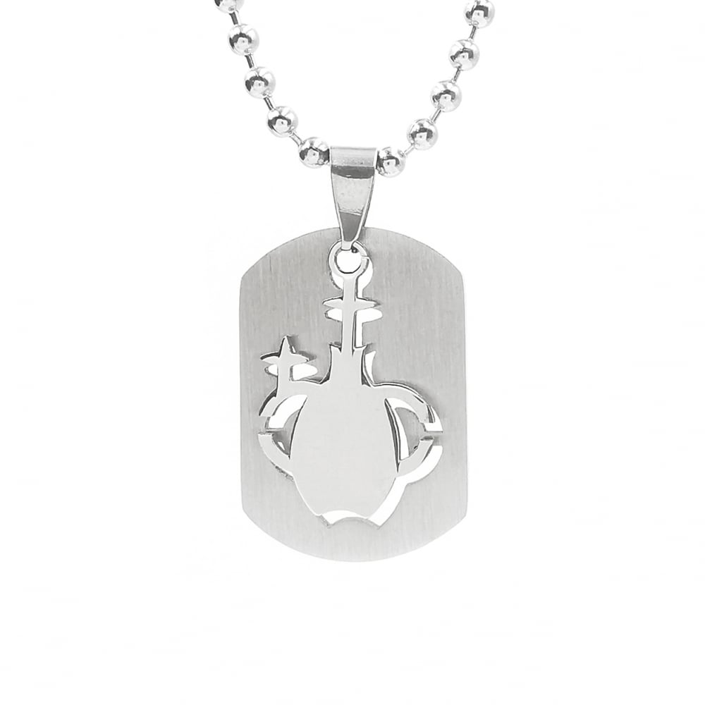 Lant inox US Army cu pandantiv Dog Tag tip placuta identificare zodia Varsator [2]