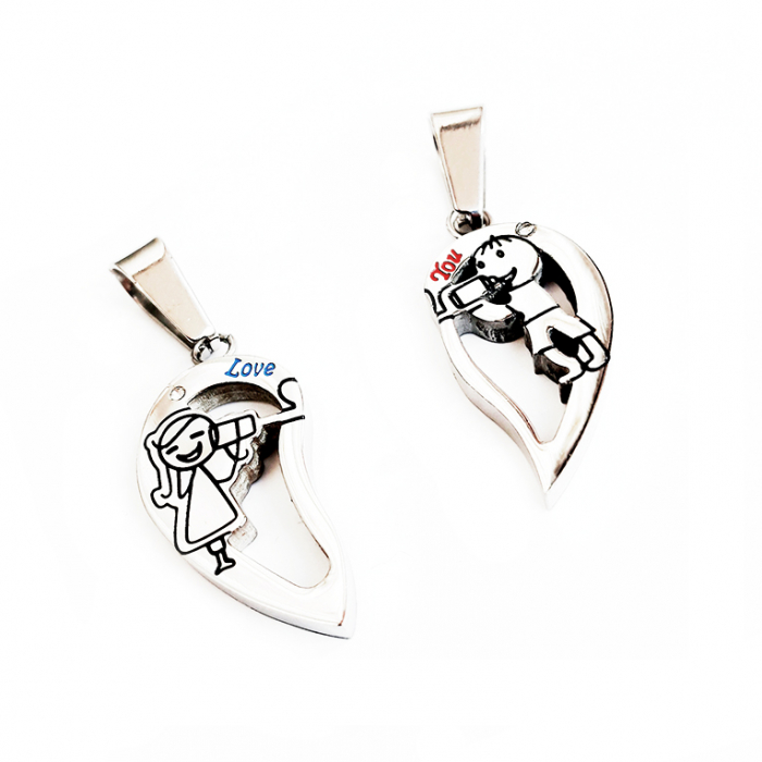 Lantisoare Pandantive Set Lovers Inox [2]