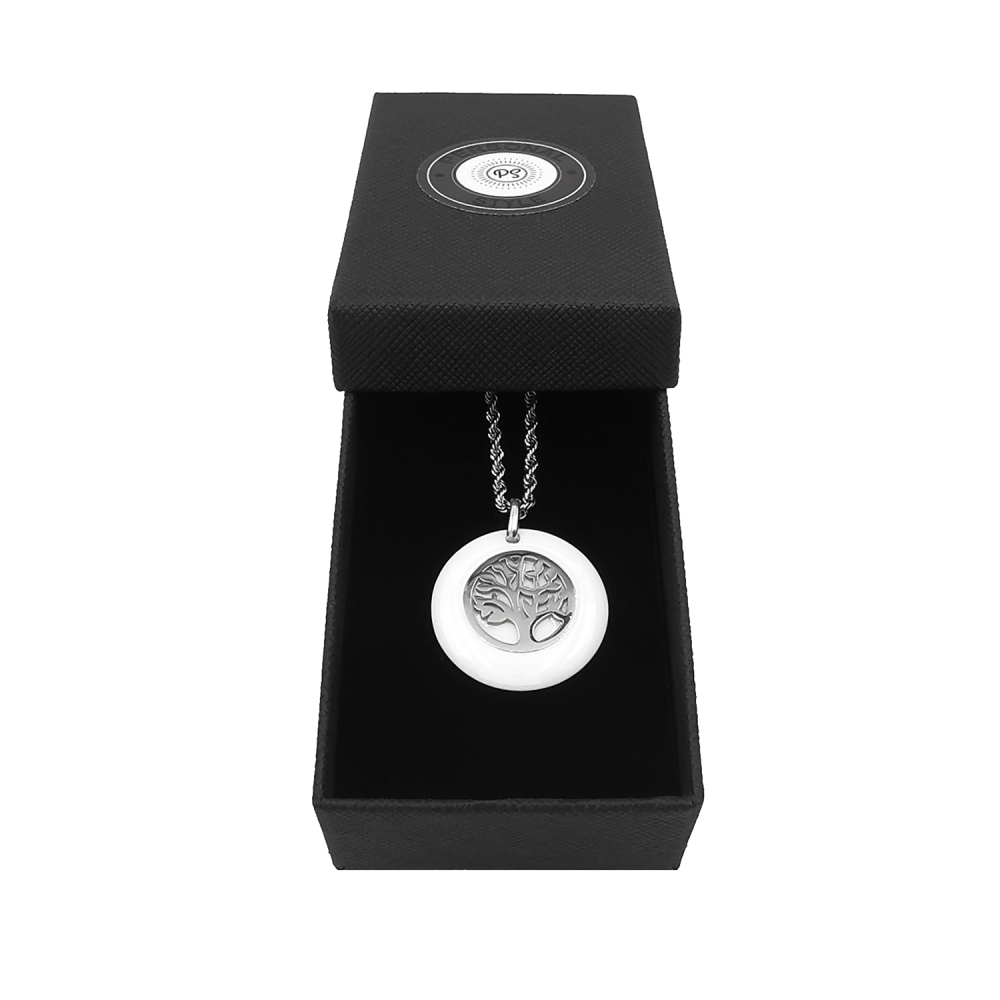 Lantisor cu pandantiv Copacul Vietii inox cu ceramica 00A356 [2]