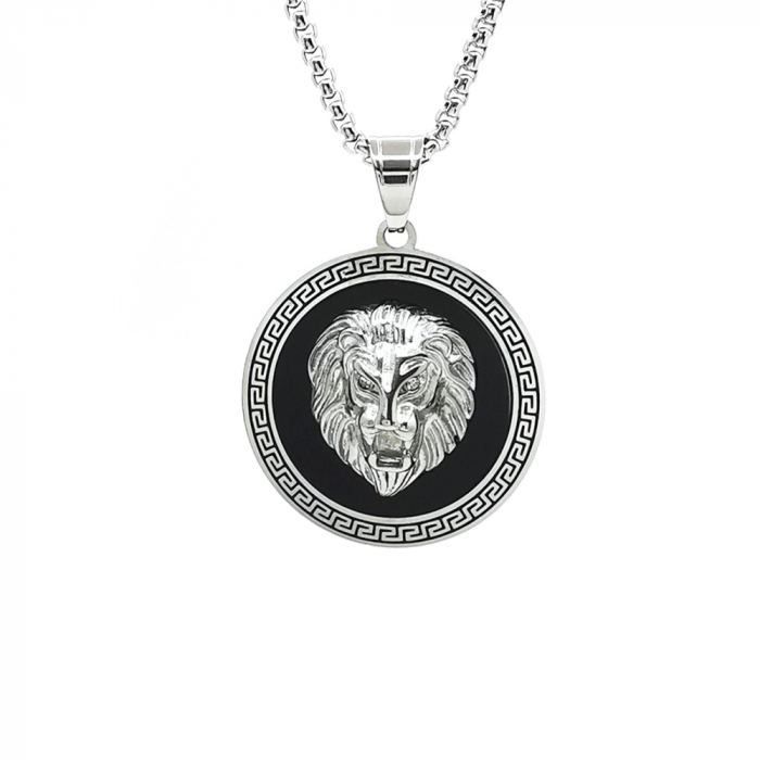 Lant Pandantiv Medalion Lion Inox [1]