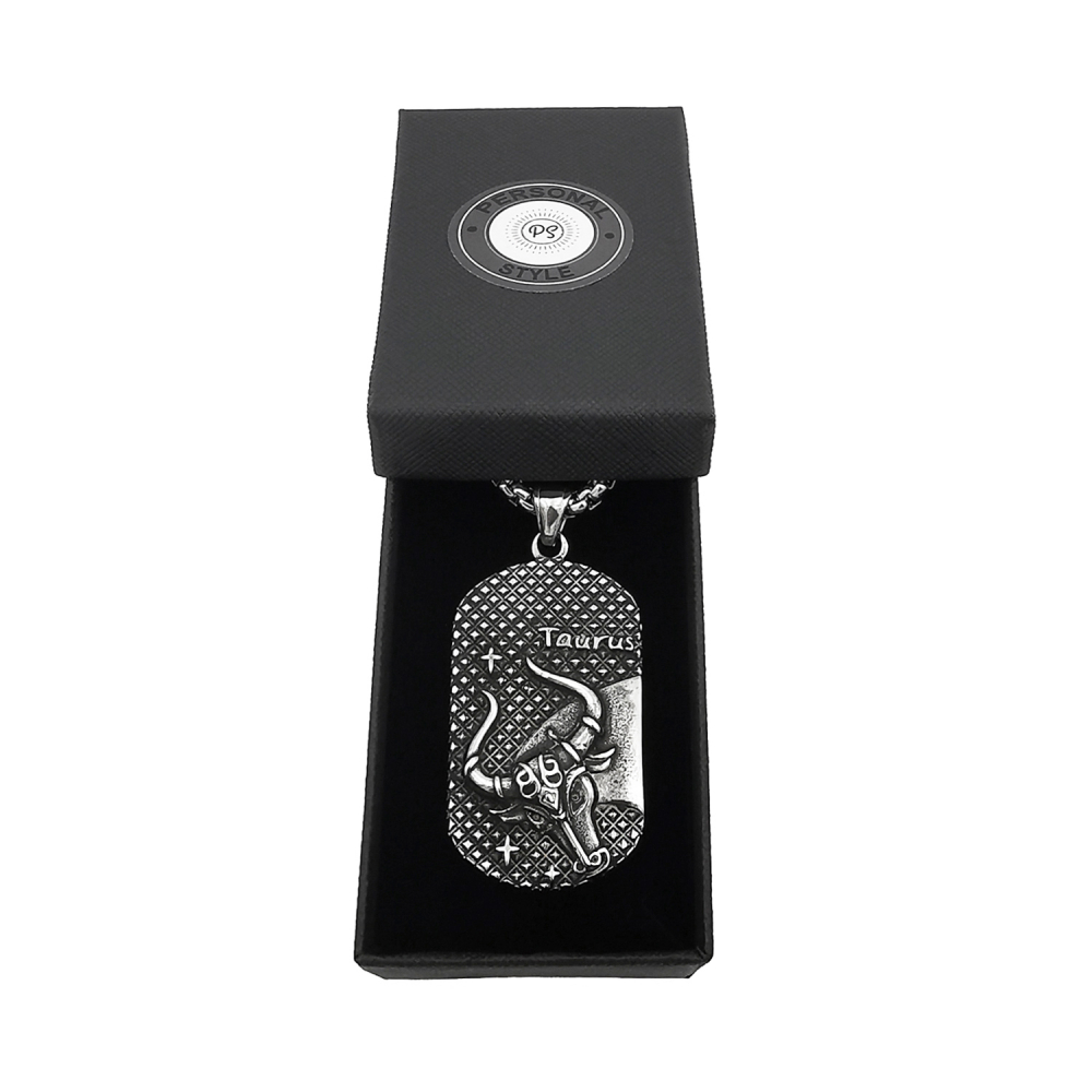 Lant Pandantiv Zodia Taur Dog Tag Inox [2]