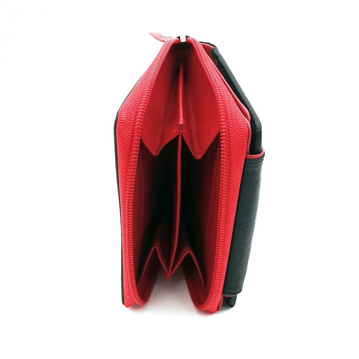 Portofel dama piele negru rosu PersonalStyle 00P018r [5]