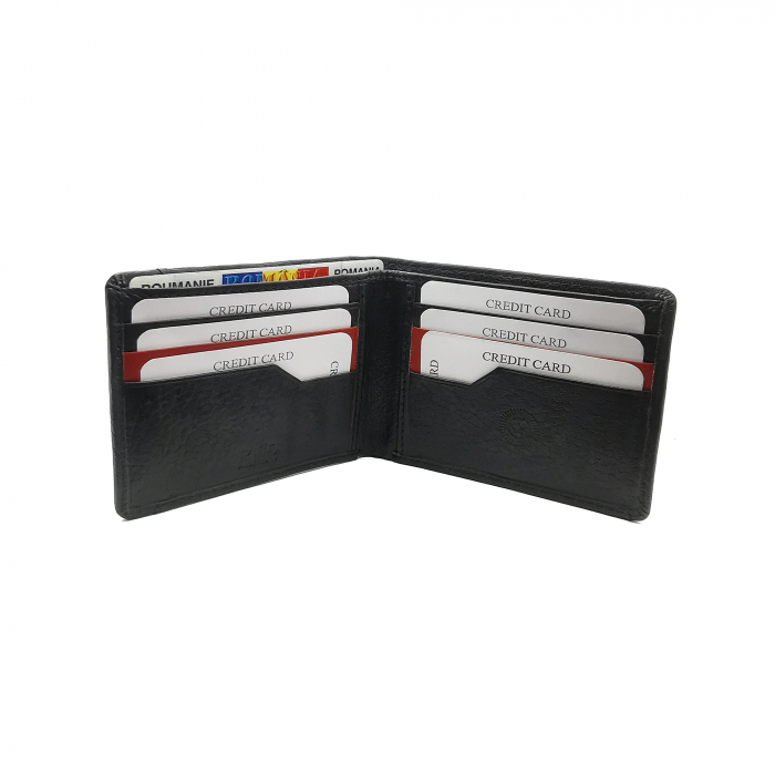 Portofel piele barbati negru port carduri RFID Personal Style 00P006 [3]