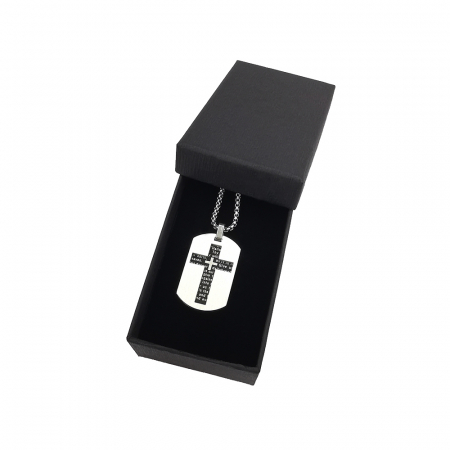 Lant Pandantiv Cruciulita Dog Tag Inox [1]
