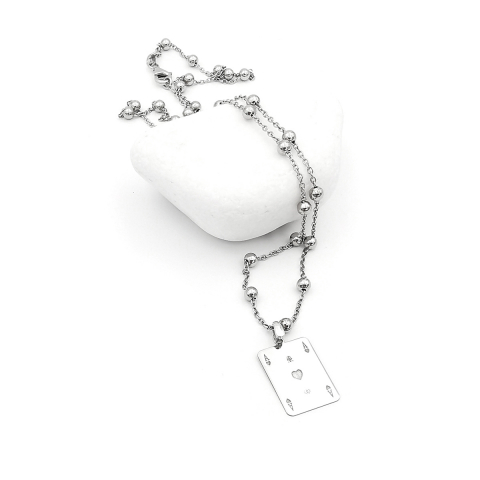 Lant argint 925 rodiat cu pandantiv AS de Inima  AGP022 PS Personal Style [3]