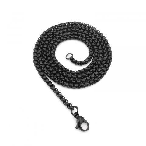 Lanturi barbati - Lant inox pentru pandantive lungime 70 cm grosime 3 mm negru