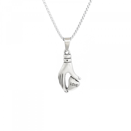 Pandantive - Lant Pandantiv Hand Love Inox Personal Style 00A333