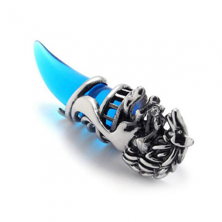 Lant Pandantiv Wolf Fang Cristal Inox [2]