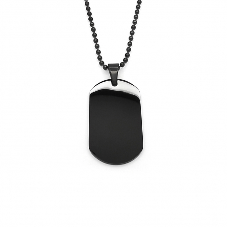 Pandantive - Lant Pandantiv Dog Tag Negru Inox Personal Style 00A311