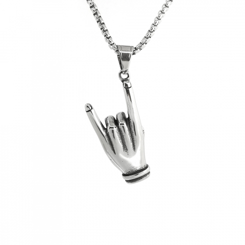 Lant Pandantiv Rock Hand Inox [1]